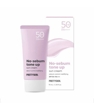 PRETTYSKIN NO-SEBUM TONE UP SUN CREAM СЛЪНЦЕЗАЩИТЕН КРЕМ,ПРЕДНАЗНАЧЕН ДА КОНТРОЛИРА ОМАЗНЯВАНЕТО