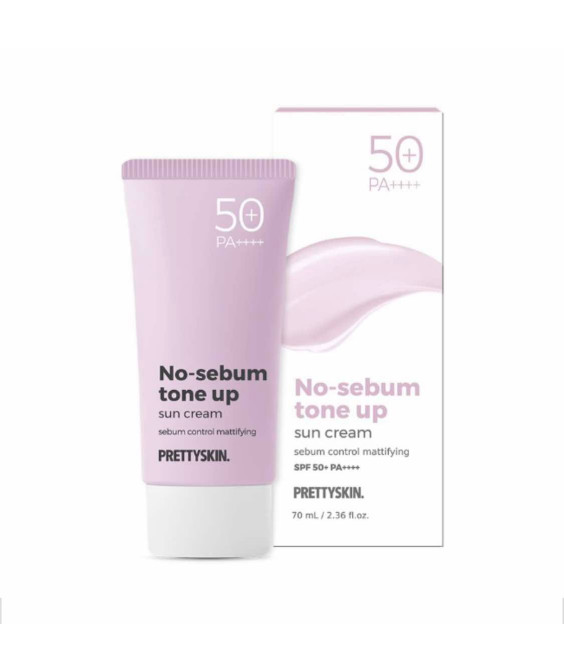 PRETTYSKIN NO-SEBUM TONE UP SUN CREAM СЛЪНЦЕЗАЩИТЕН КРЕМ,ПРЕДНАЗНАЧЕН ДА КОНТРОЛИРА ОМАЗНЯВАНЕТО