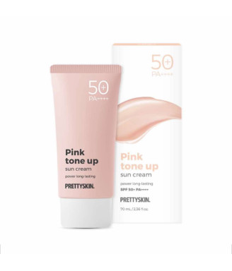 PRETTYSKIN PINK TONE UP Тонизиращ слънцезащитен крем SPF 50+ PA++++ 